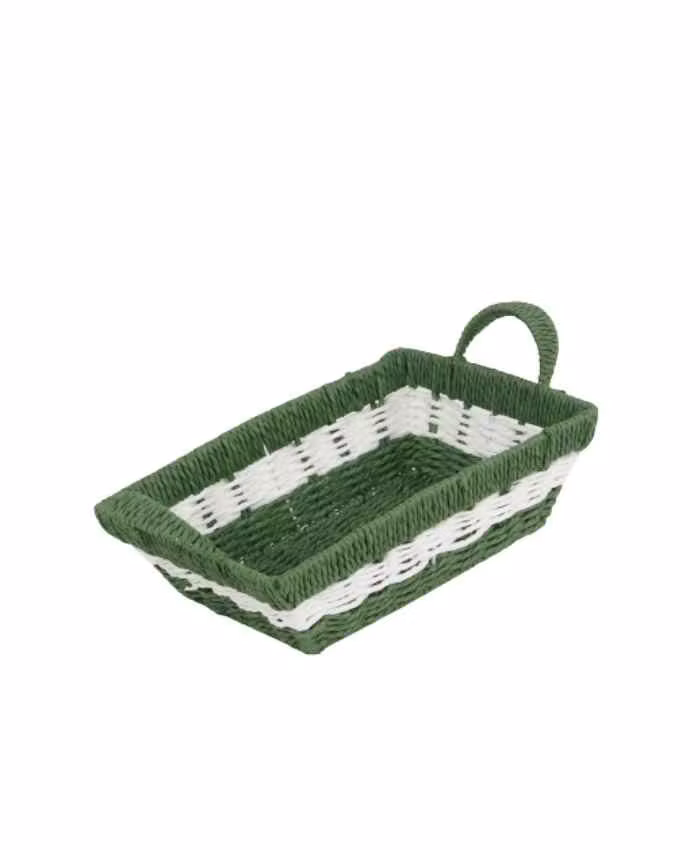 Alternative view of Cesto confezionamento rettangolare bicolore cm 31×22 h 10