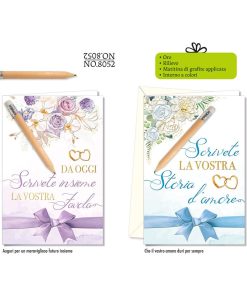 Biglietto aug. Cromo: nozze, con matitina