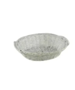 Alternative view of Cesto confezione natale ovale in vimini grigio cm 36×27 h 10
