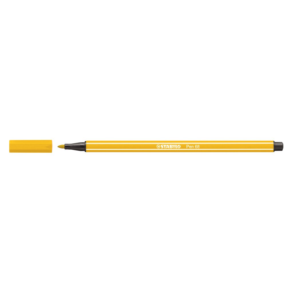 Pennarello Stabilo Pen 68: giallo, medio, cf. da 10 pz.