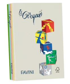 Carta Favini Le Cirque Mix Colori Tenui: assortiti, 21 X 29.7 cm, A4, 160 g/mq, 250 fg.