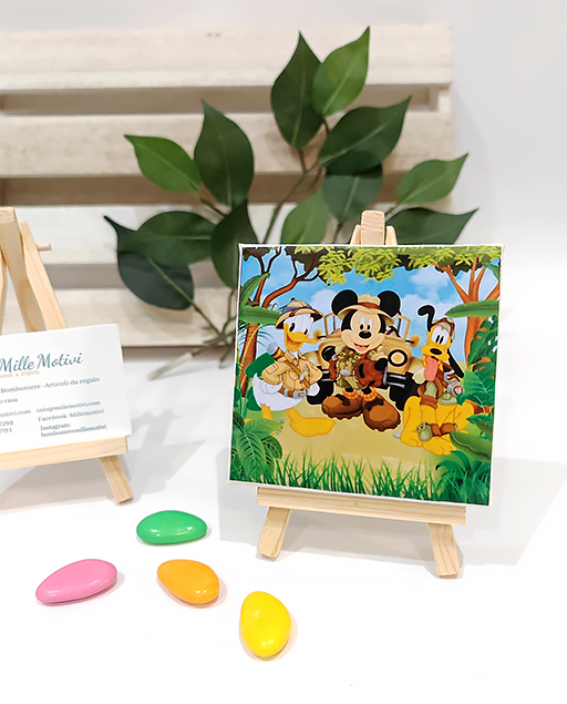 TOPOLINO SAVANA SU TELA (PERSONALIZZABILE) - immagine 4