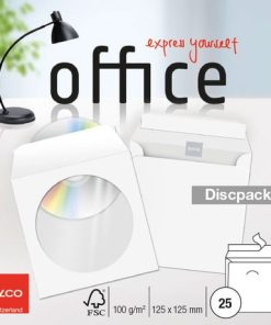 Alternative view of ELCO CD Discpack FSC 125x125mm 74641.12 bianco, 100g, sticker 25 pezzi