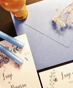 Partecipazione Matrimonio –  Tema Floreale Color Carta da Zucchero