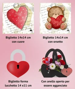 Alternative view of Pacchetto biglietti augurali San Valentino 2023