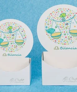 Scatole personalizzate con sticker colorati segno Bilancia – Creflò Symbol