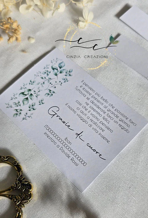 Soft – bigliettini iban matrimonio - immagine 2