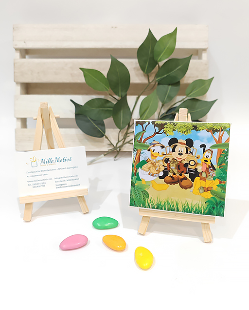 TOPOLINO SAVANA SU TELA (PERSONALIZZABILE)