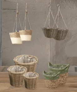 Mini Pacchetto cesti vimini arredo Mix base 14 modelli 44 pz