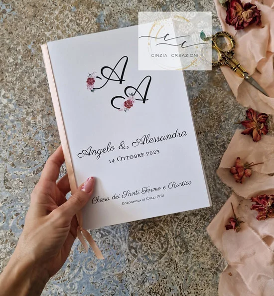 libretti messa con roselline