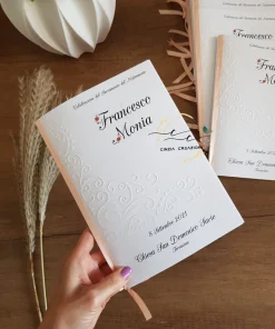 libretti messa matrimonio con fiorellini