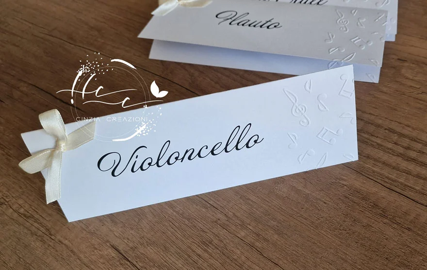 segna tavoli matrimonio note musicali - immagine 3